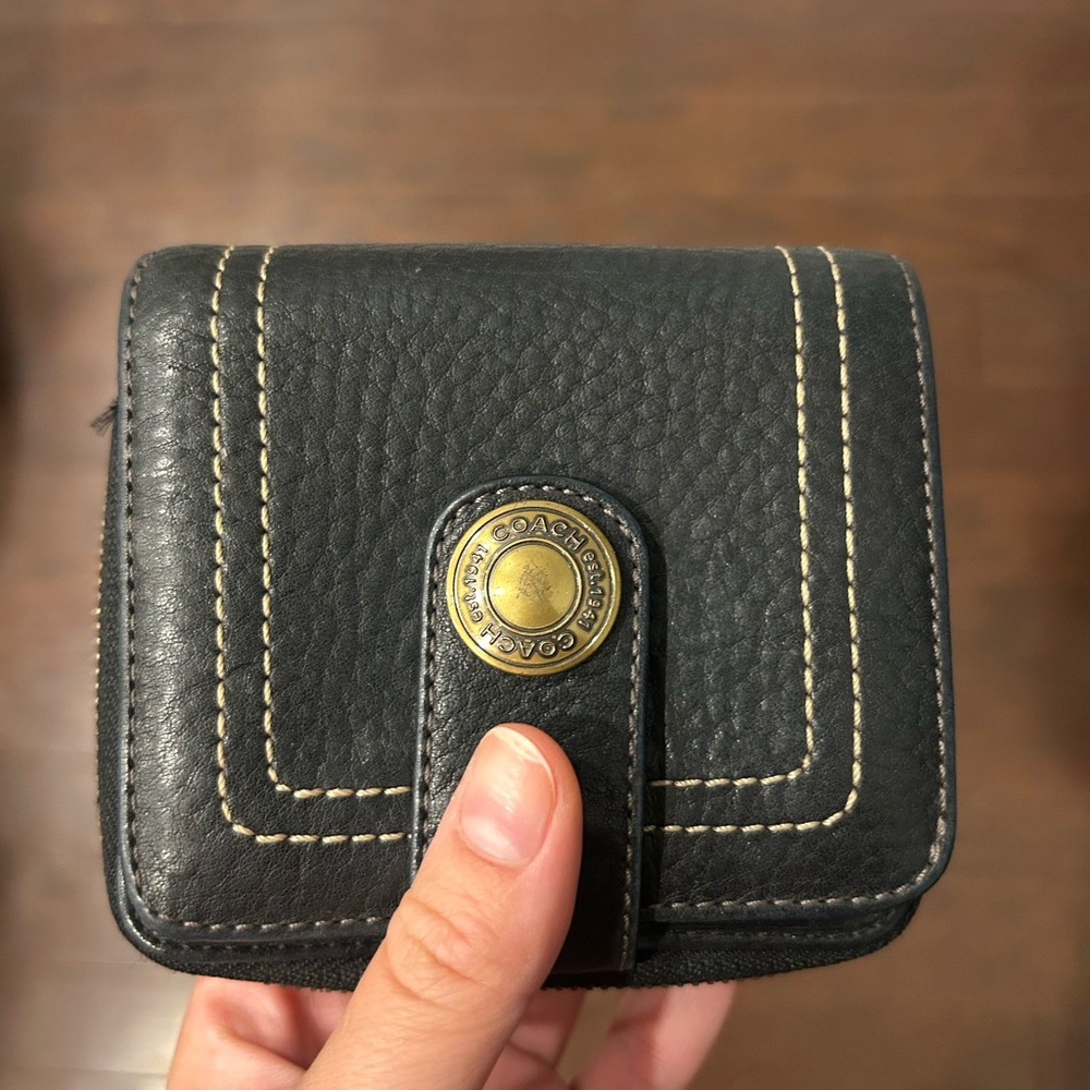 Vintage Coach Black Leather Wallet